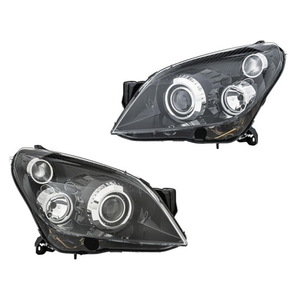 Headlight Set 12 V W5W PY21W D2S/H7 Bi-Xenon Halogen HELLA for e.g. OPEL