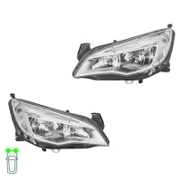 Headlight Set 12 V H7/H7 W21/5W FF Halogen HELLA for e.g....