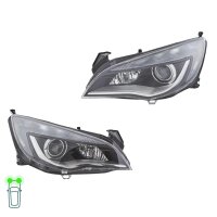 Headlight Set left right 12 V LED D1S H11 Bi-Xenon HELLA...