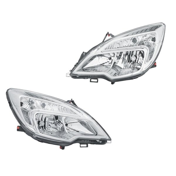 Headlight Set 12 V PY21W W21/5W H7/H1 Halogen FF HELLA for OPEL MERIVA