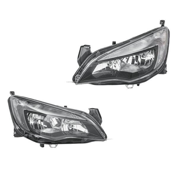 Headlight Set left right 12 V H7/H7 LED FF Halogen HELLA for e.g. OPEL ASTRA