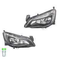 Headlight Set left right 12 V H7/H7 LED FF Halogen HELLA...