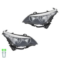 Headlight Set left right 12 V H8 PY21W D1S Bi-Xenon HELLA...