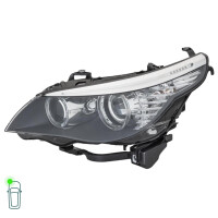 Headlight Set left right 12 V H8 PY21W D1S Bi-Xenon HELLA for BMW 5 Series