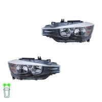 Headlight Set 12 V W6W PY21W H7/H7 FF Halogen HELLA for...