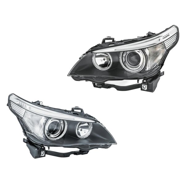 Headlight Set 12 V D1S/H7 PY21W halogen bi-xenon HELLA for BMW 5 Series