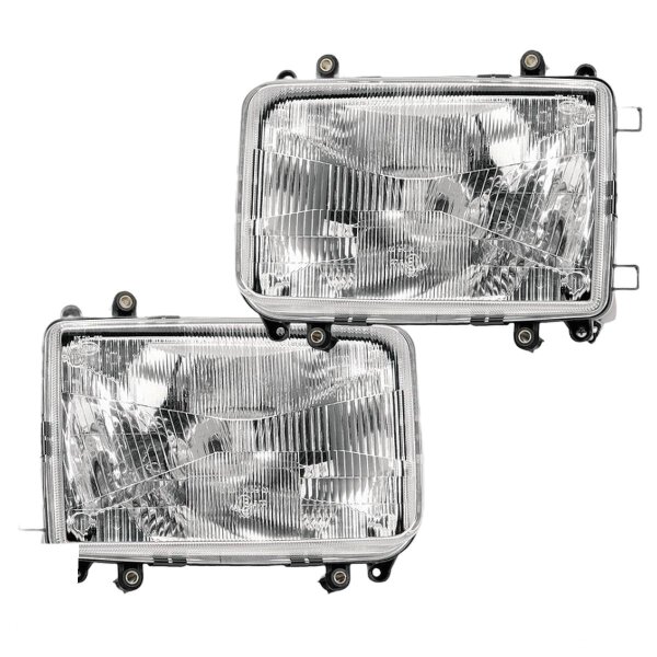 Headlight Set left right 24 V H4 W5W Halogen HELLA for e.g. DAF 85