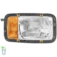 Headlight Set left right 12 V 24 V T4W P21W H4 Halogen HELLA for e.g. MB SK