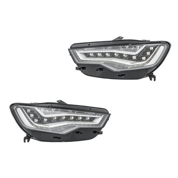 Headlight Set left right 12 V LED HELLA suitable for e.g. AUDI A6
