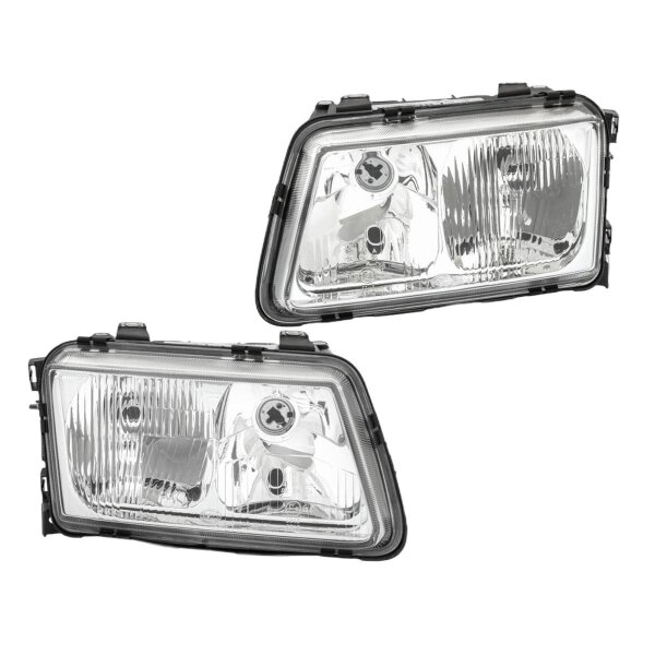 Headlight Set left right 12 V W5W H7/H1 Halogen FF HELLA for AUDI A3