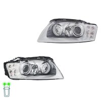 Headlight Set left right 12 V H8 W5W P21W D2S Bi-Xenon...