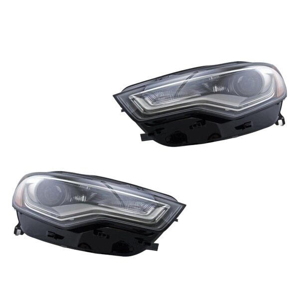 Headlight Set left right 12 V D3S/H7 LED bi-xenon HELLA for e.g. AUDI A6