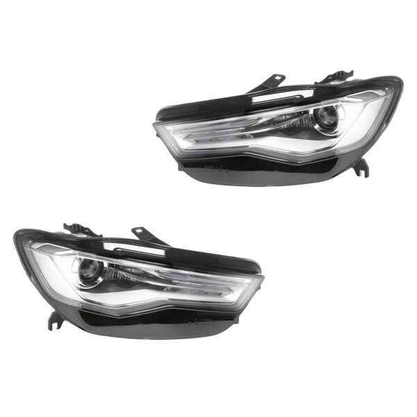 Headlight Set left right PSY24W H7 D5S LED bi-xenon HELLA for e.g. AUDI A6
