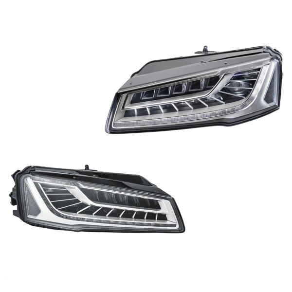 Headlight Set left right 12 V LED Matrix HELLA suitable for AUDI A8