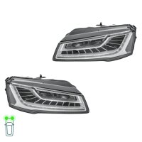 Headlight Set left right 12 V LED HELLA suitable for AUDI A8