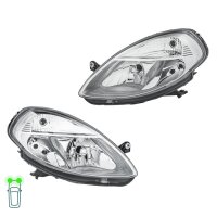 Headlight Set 12 V PY21W H7/H3 W5W Halogen HELLA for...
