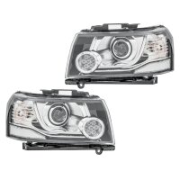 Headlight Set 12 V LED PY21W HB3 Halogen HELLA for LAND...