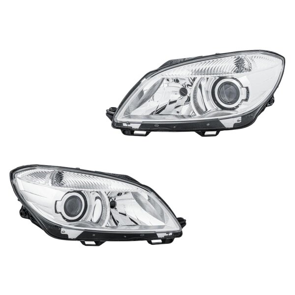 Headlight Set 12 V W5W H7/H7 PY21W DE Halogen FF HELLA for SKODA and others
