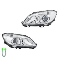 Headlight Set 12 V W5W H7/H7 PY21W DE Halogen FF HELLA...