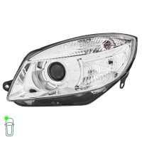 Headlight Set 12 V H7 W5W PY21W Halogen FF HELLA for e.g. SKODA FABIA