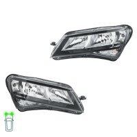 Headlight Set 12 V H7/H7 PWY24W PW24W FF Halogen HELLA...