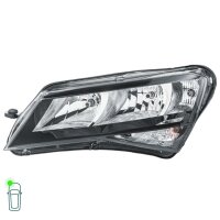 Headlight Set 12 V H7/H7 PWY24W PW24W FF Halogen HELLA for e.g. SKODA