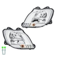 Headlight Set left right 24 V P21W H7/H1 Halogen FF HELLA...
