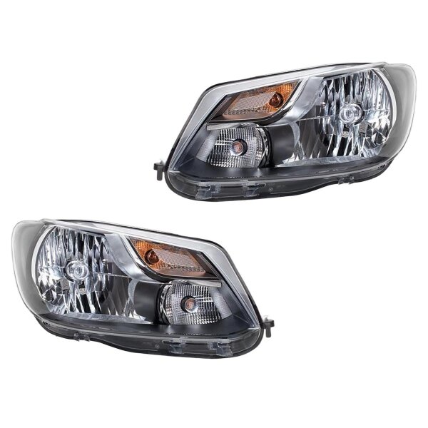 Hauptscheinwerfer-Set links rechts 12 V PY21W P21W H4 FF HELLA für u.a. VW CADDY