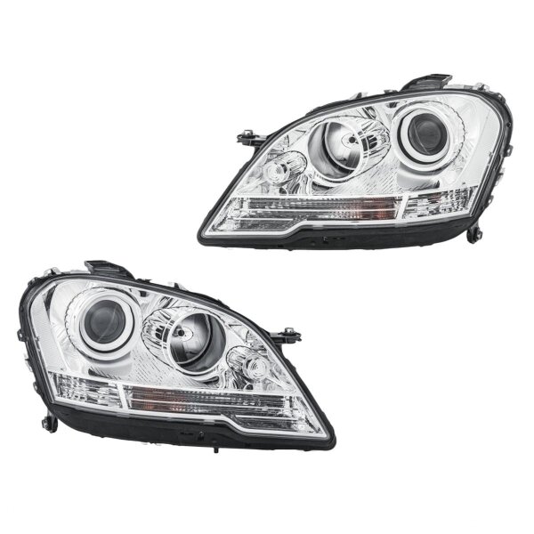 Headlight Set 12 V PY21W WY5W H7/H7 W5W Halogen FF DE HELLA for MB
