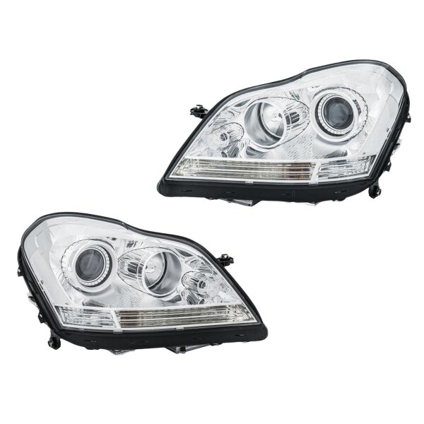 Headlight Set 12 V D2S/H7 WY5W W5W PY21W Halogen Bi-Xenon HELLA for MB