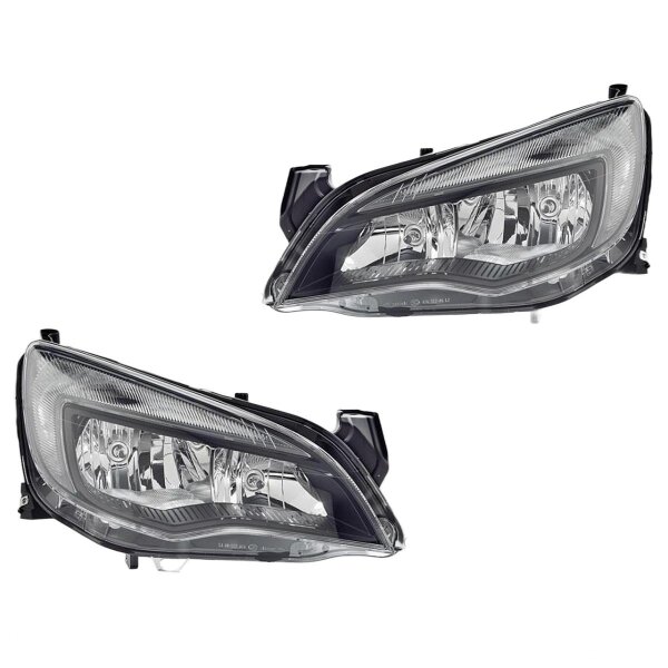 Headlight Set 12 V H7/H7 W21/5W Halogen FF HELLA for e.g. OPEL ASTRA
