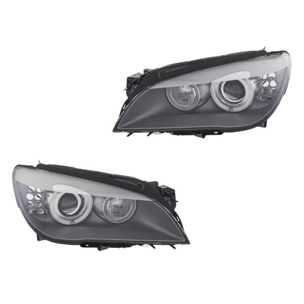Headlight Set left right 12 V H8 D1S/H3 LED bi-xenon HELLA for BMW 7 Series