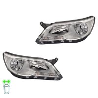 Headlight Set left right 12 V PY21W W5W H7/H7 FF Halogen...