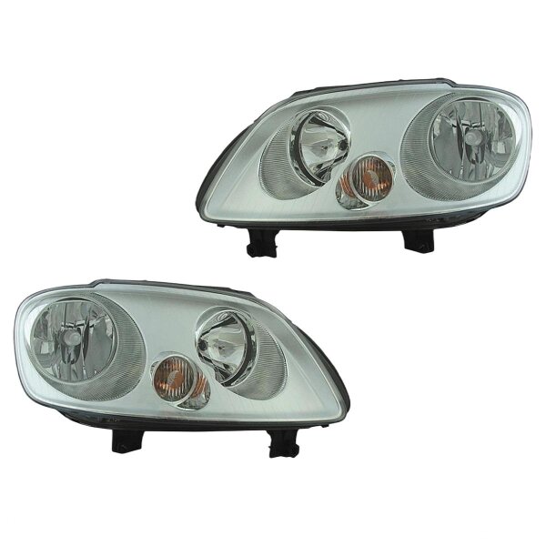 Headlight Set 12 V W5W PY21W H7/H1 Halogen HELLA for e.g. VW TOURAN