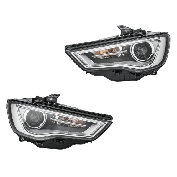 Headlight Set left right 12 V LED D3S PSY24W Bi-Xenon HELLA for e.g. AUDI A3