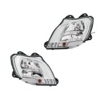 Headlight Set left right 24 V P21W H7/H1 FF Halogen HELLA...