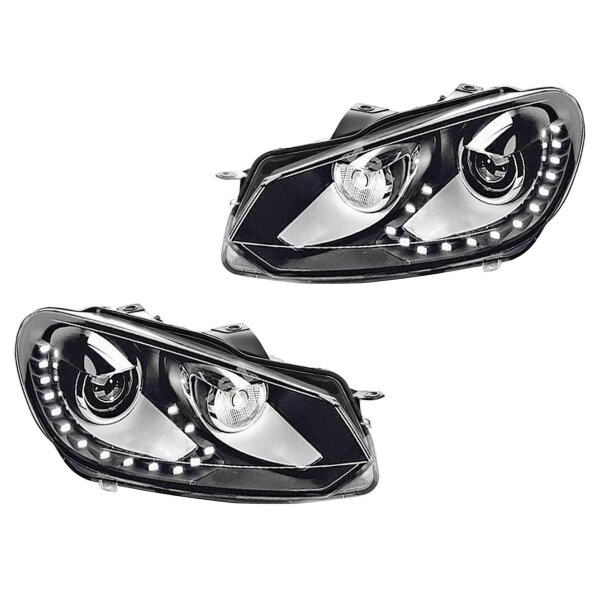 Headlight Set 12 V D1S LED W5W PY21W DE Bi-Xenon HELLA for e.g. VW GOLF