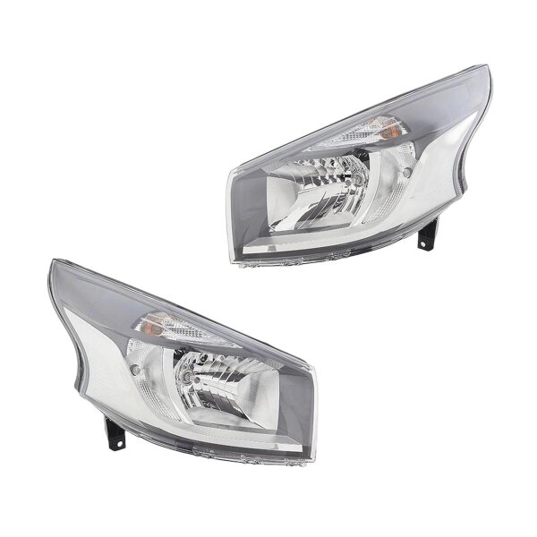 Headlight Set 12 V W21/5W H4 PY21W Halogen FF HELLA for e.g. RENAULT