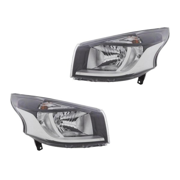 Headlight Set 12 V PY21W W21/5W H4 FF Halogen HELLA for e.g. RENAULT