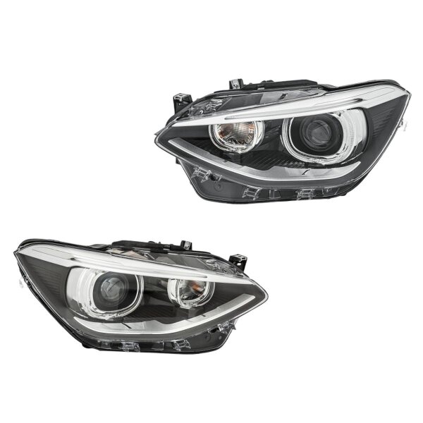 Headlight Set left right 12 V LED PY21W D1S Bi-Xenon HELLA for BMW 1 Series