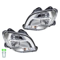 Headlight Set left right 24 V P21W LED H1 Halogen FF...