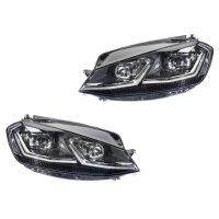 Headlight Set left right LED HELLA suitable for e.g. VW GOLF