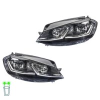 Headlight Set left right LED HELLA suitable for e.g. VW GOLF