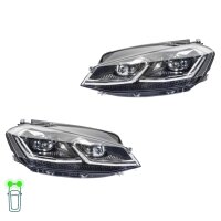Headlight Set left right LED HELLA suitable for e.g. VW GOLF