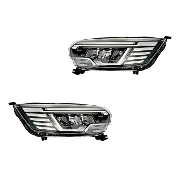 Headlight Set left right 12 V LED HELLA suitable for e.g. RENAULT TRAFIC