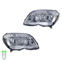 Headlight Set left right 12 V D1S Bi-Xenon HELLA for MB...