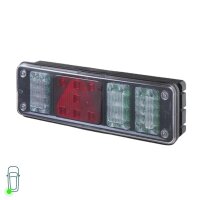 Rear Light Set left right 24 V LED HELLA suitable for various vehicles