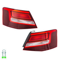 Rear Light Set left right 12 V W21W Halogen HELLA for...