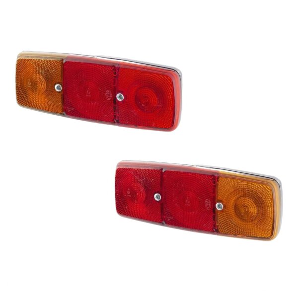 Rear Light Set left right 12 V 24 V P21W R10W Halogen HELLA for MB