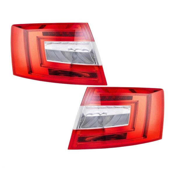 Rear Light Set left right 12 V LED H21W P21W PY21W HELLA for SKODA OCTAVIA